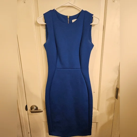 Calvin Klein Royal Blue Midi Dress Size 2 - Picture 4 of 5